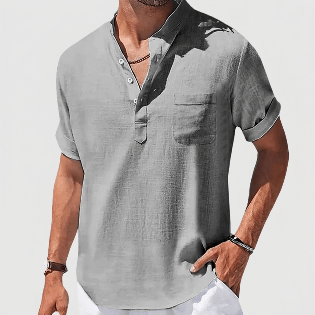 Maqiato | Men's Henley Shirt with Chest Pocket