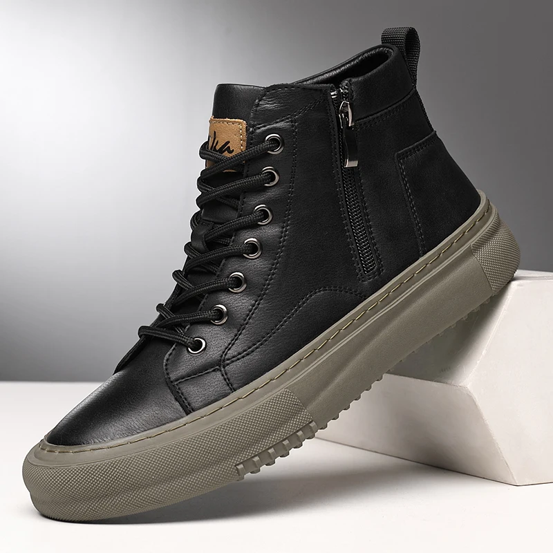 Maqiato | Men's High-Top Sneakers in Black