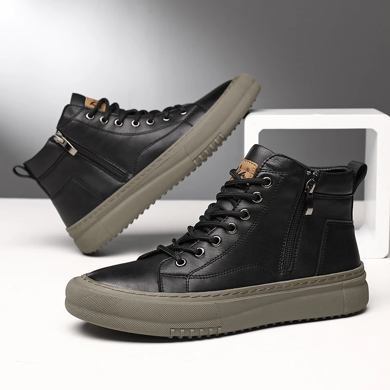 Maqiato | Men's High-Top Sneakers in Black
