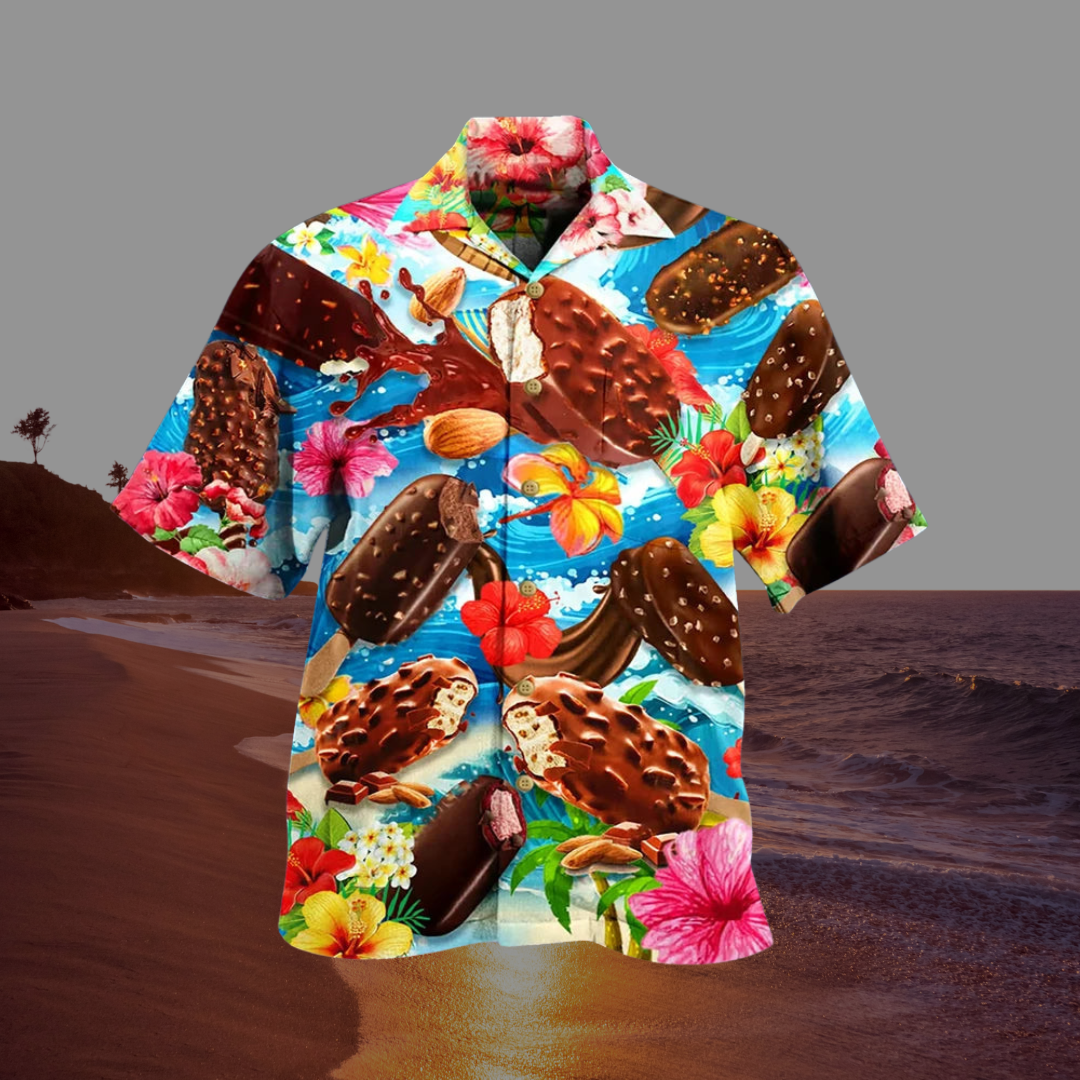 Maqiato | Men's Ice Cream Print Shirt