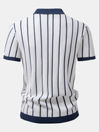 Maqiato | Men's Knit Striped Shirt & Linen Trouser Set