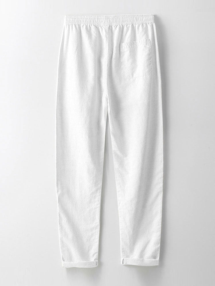 Maqiato | Men's Knit Striped Shirt & Linen Trouser Set