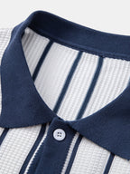 Maqiato | Men's Knit Striped Shirt & Linen Trouser Set