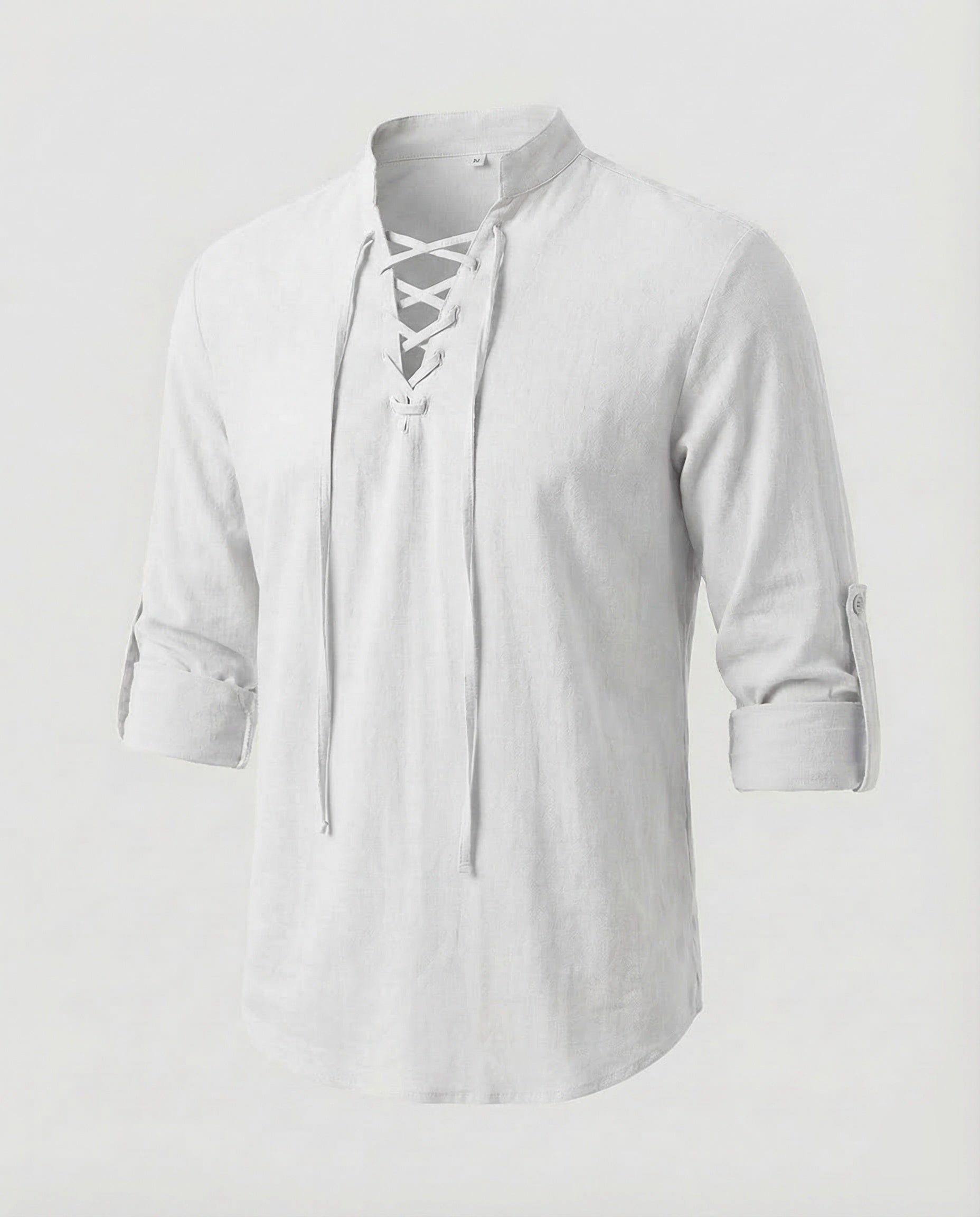 Maqiato | Men's Lace-Up Collar Shirt