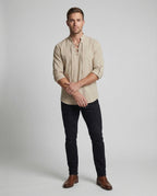 Maqiato | Men's Lace-Up Collar Shirt