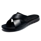 Maqiato | Men's Leather Slip-On Sandals