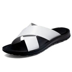 Maqiato | Men's Leather Slip-On Sandals