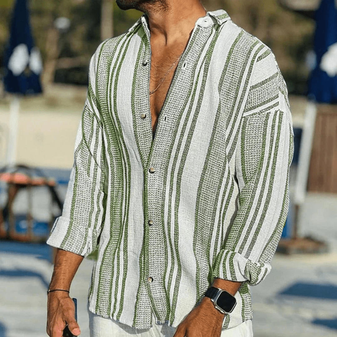 Maqiato | Men's Lightweight Button-Placket Shirt