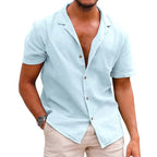 Maqiato | Men's Lightweight Short-Sleeve Linen Shirt