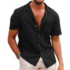 Maqiato | Men's Lightweight Short-Sleeve Linen Shirt