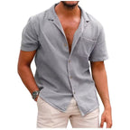 Maqiato | Men's Lightweight Short-Sleeve Linen Shirt