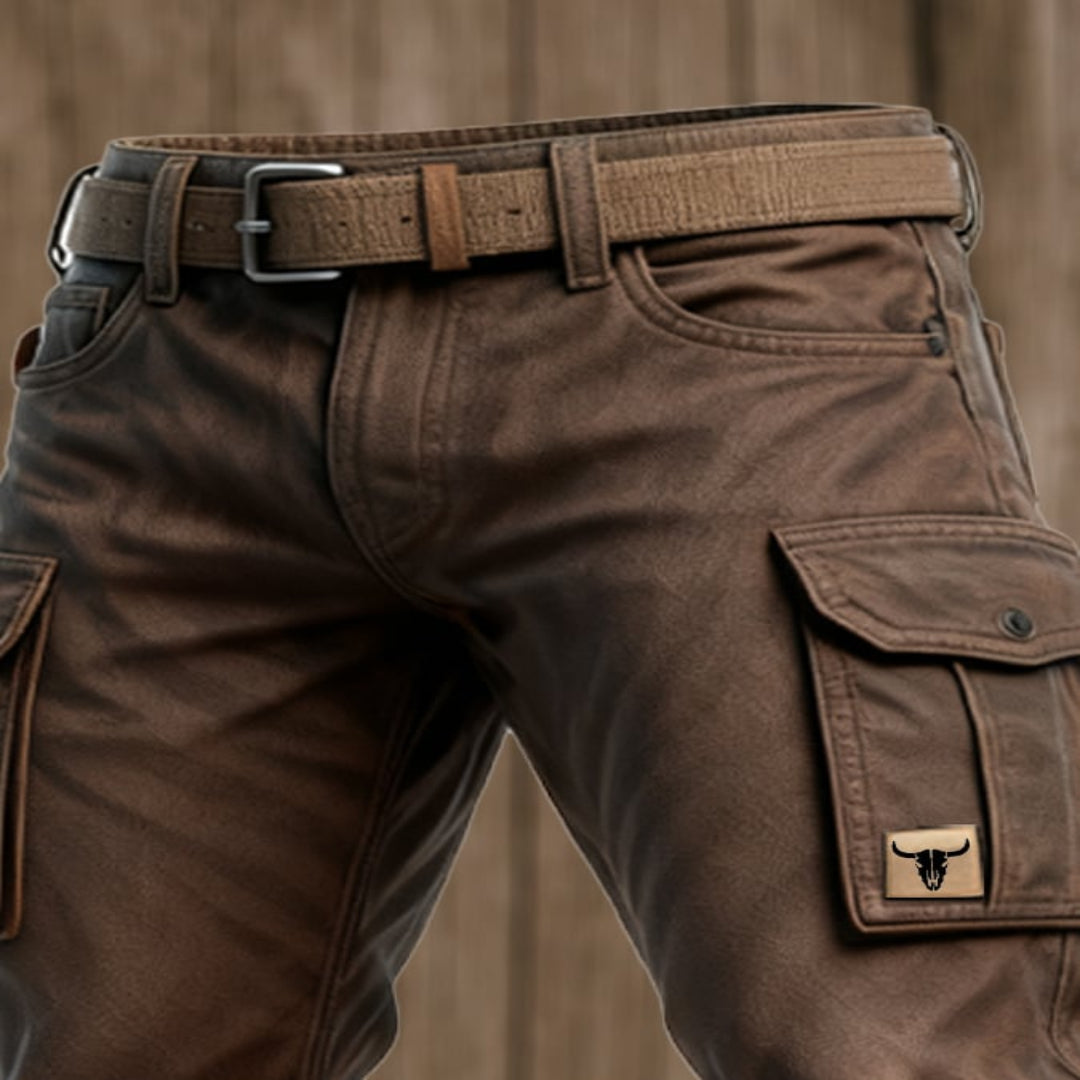 Maqiato | Men's Lined Cargo Pants in Dark Brown