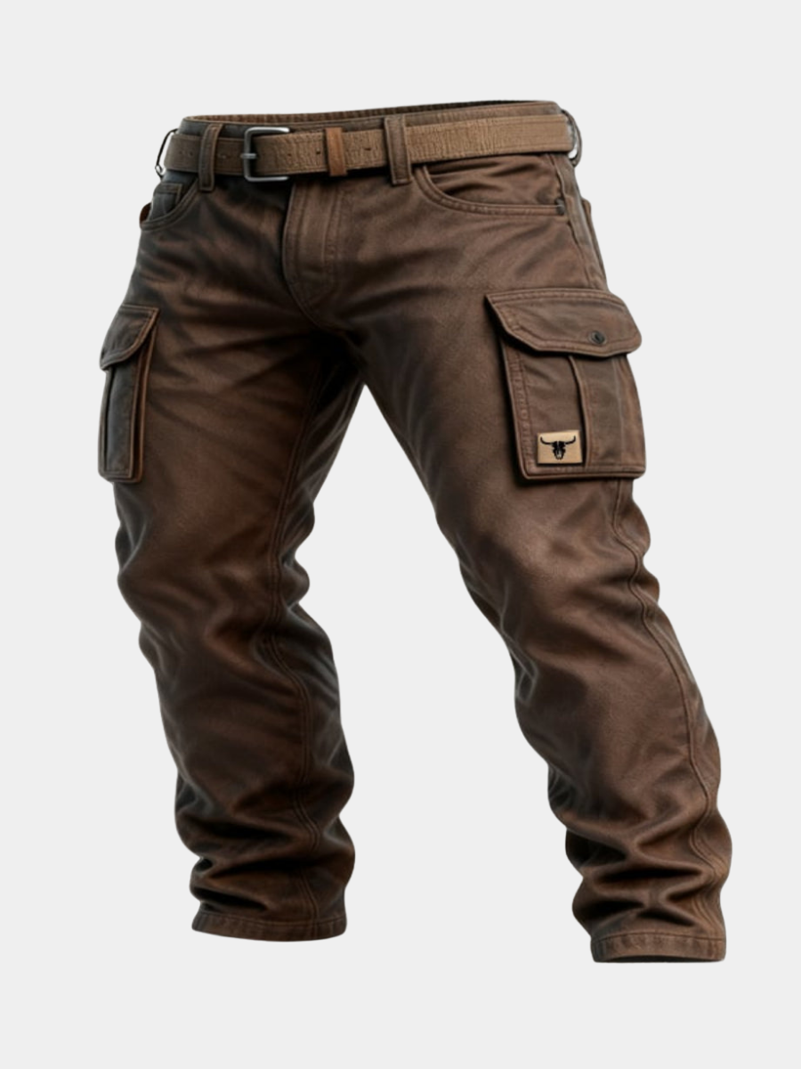 Maqiato | Men's Lined Cargo Pants in Dark Brown