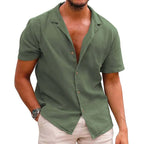 Maqiato | Men's Linen Beach Shirt – Short Sleeve