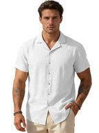 Maqiato | Men's Linen-Blend Camp Shirt
