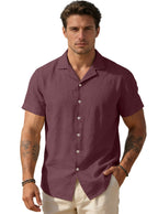 Maqiato | Men's Linen-Blend Camp Shirt