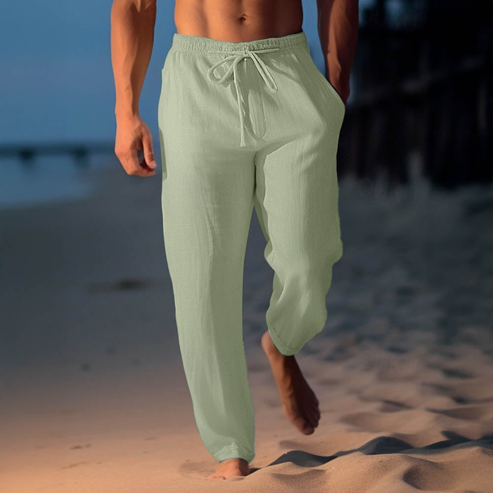 Maqiato | Men's Linen Blend Drawstring Pants