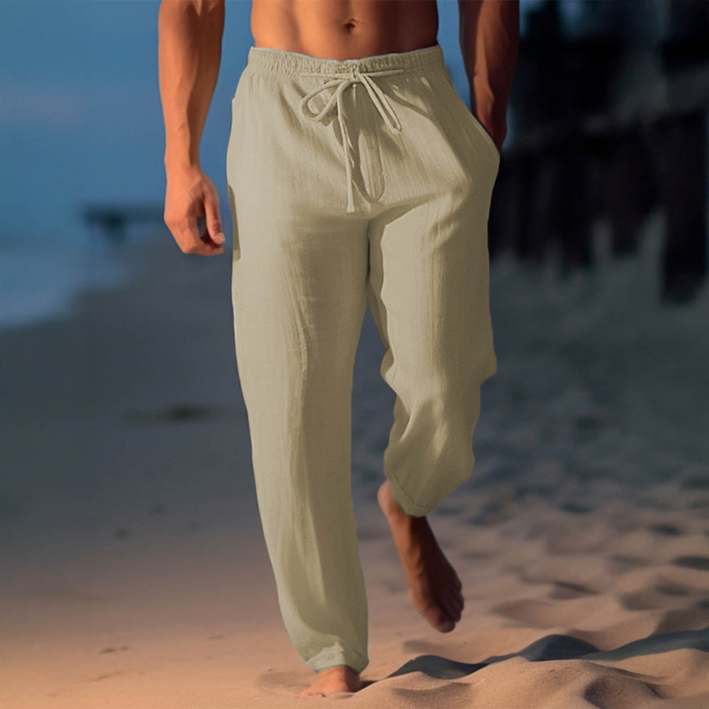 Maqiato | Men's Linen Blend Drawstring Pants