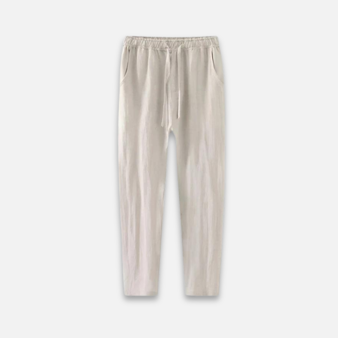 Maqiato | Men's Linen Blend Drawstring Trousers