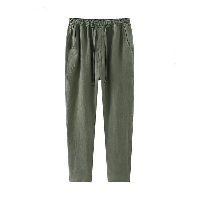 Maqiato | Men's Linen Blend Drawstring Trousers