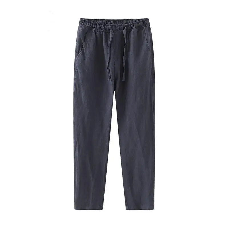 Maqiato | Men's Linen Blend Drawstring Trousers