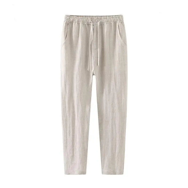 Maqiato | Men's Linen Blend Drawstring Trousers