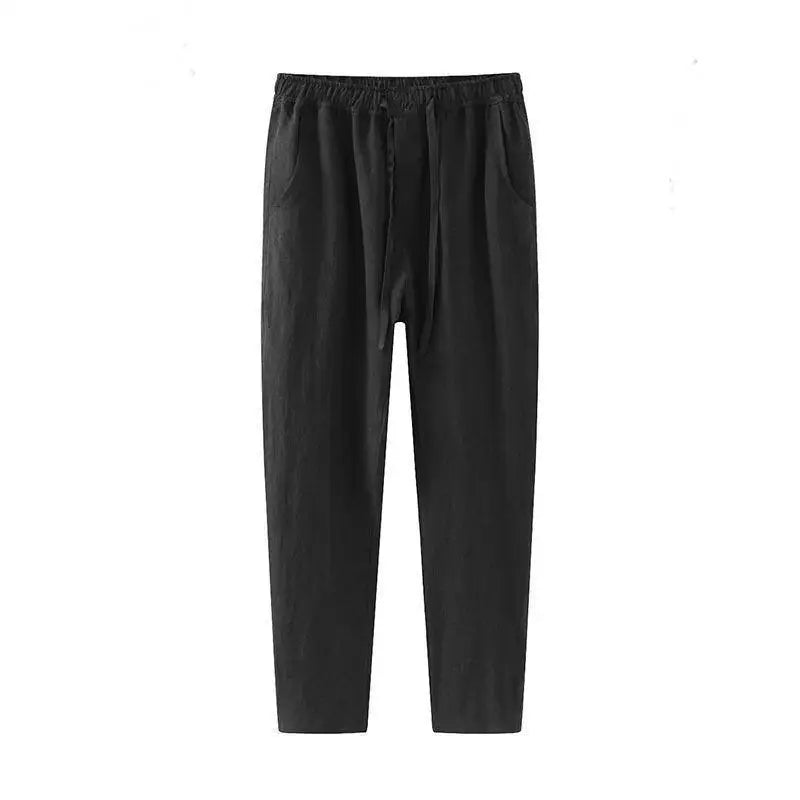 Maqiato | Men's Linen Blend Drawstring Trousers