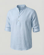 Maqiato | Men's Linen-Blend Henley Shirt