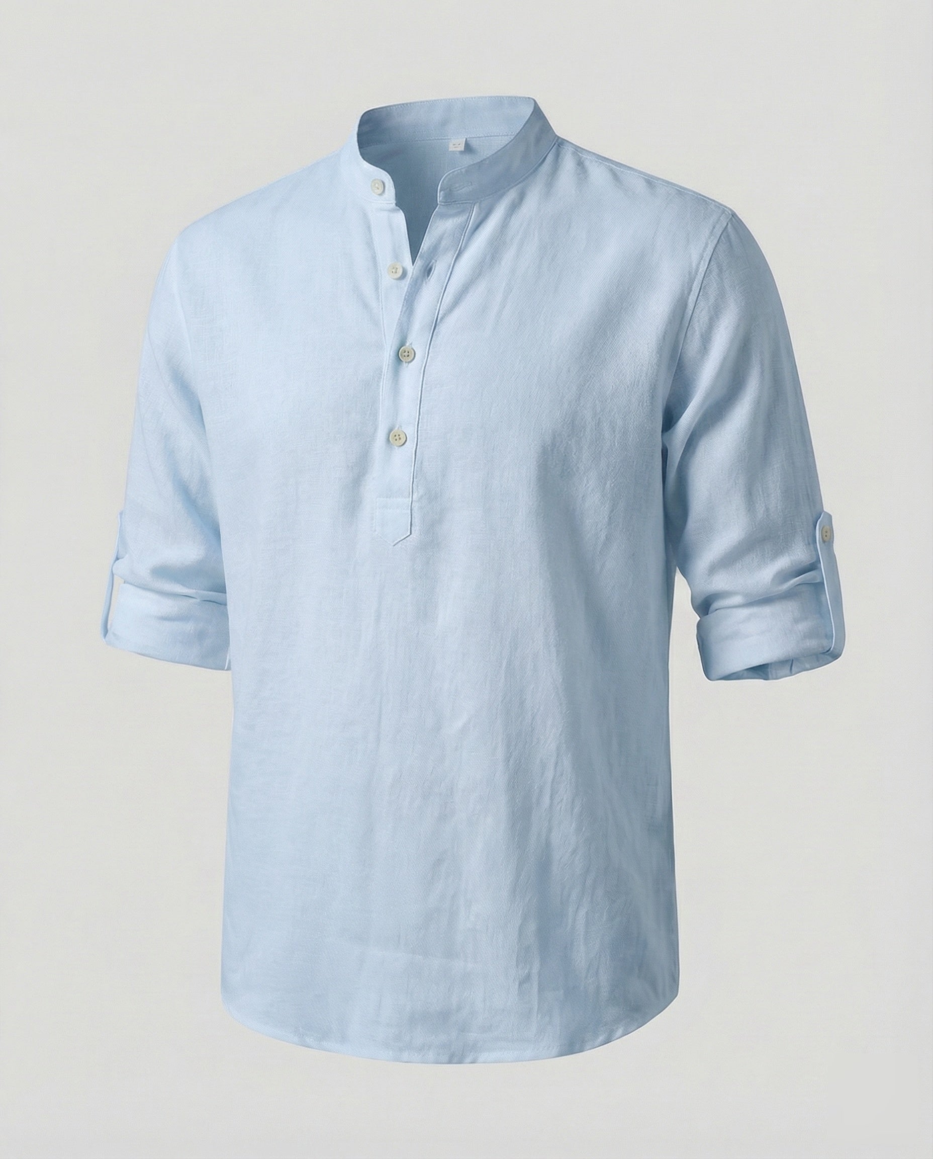 Maqiato | Men's Linen-Blend Henley Shirt