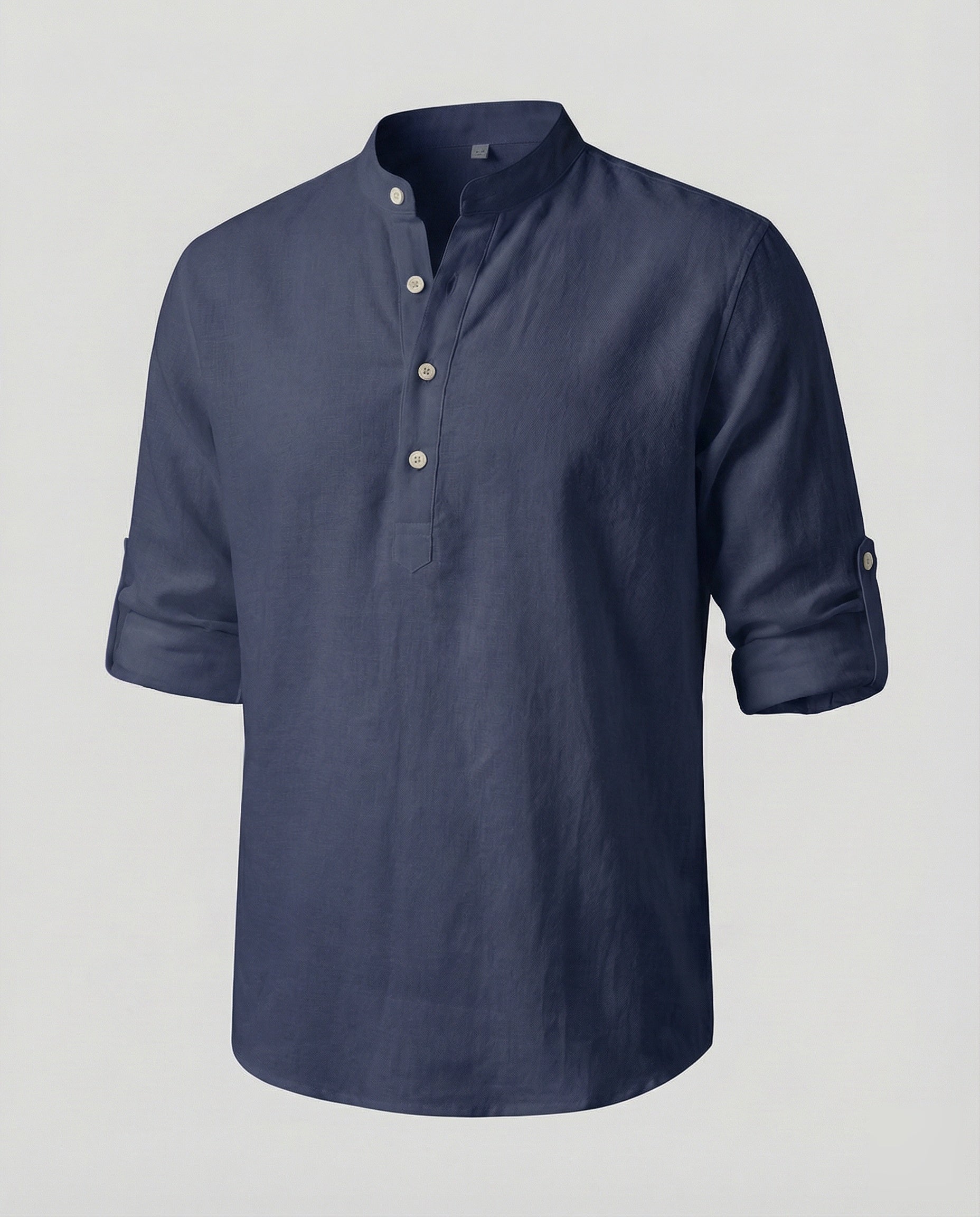 Maqiato | Men's Linen-Blend Henley Shirt