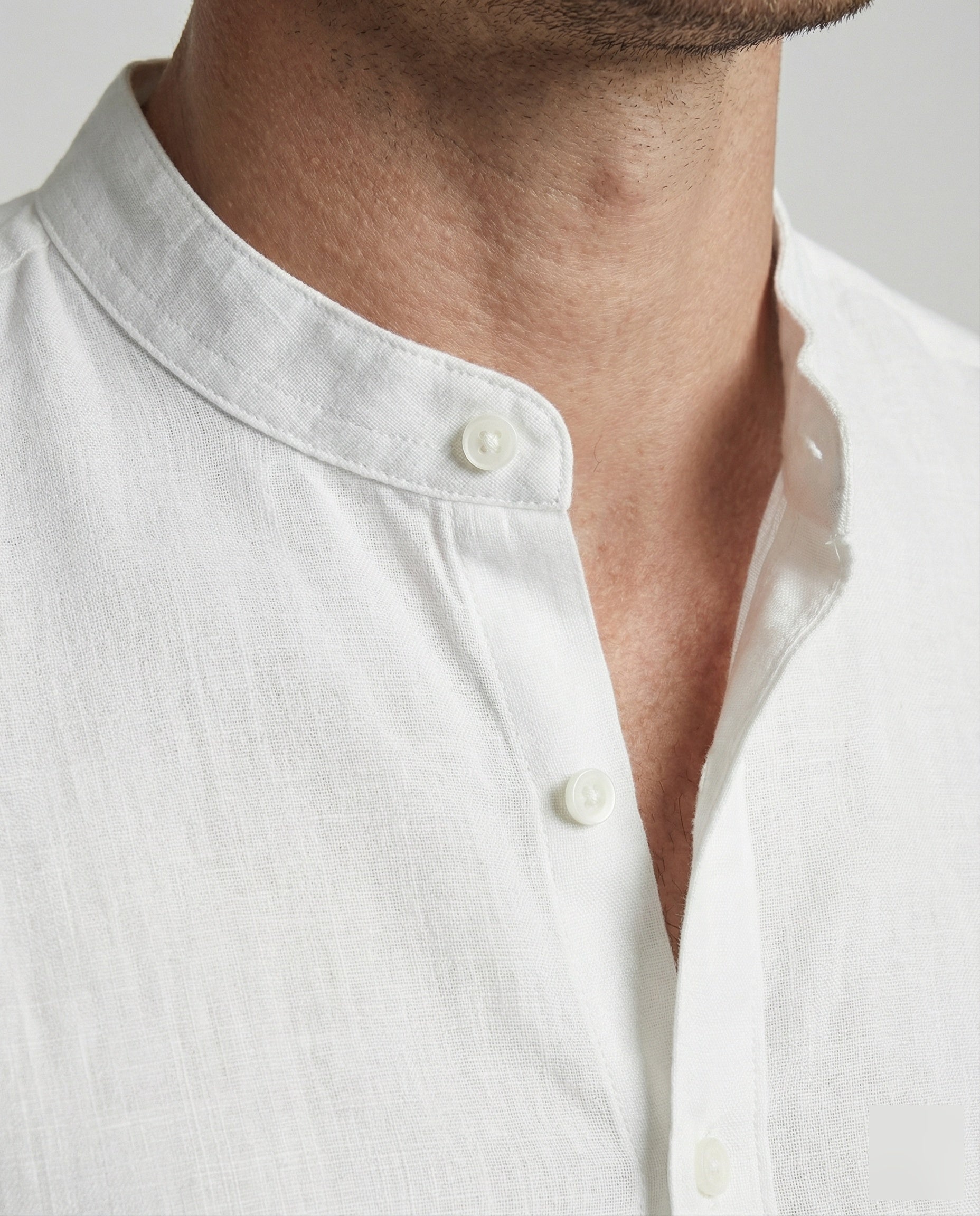 Maqiato | Men's Linen-Blend Henley Shirt