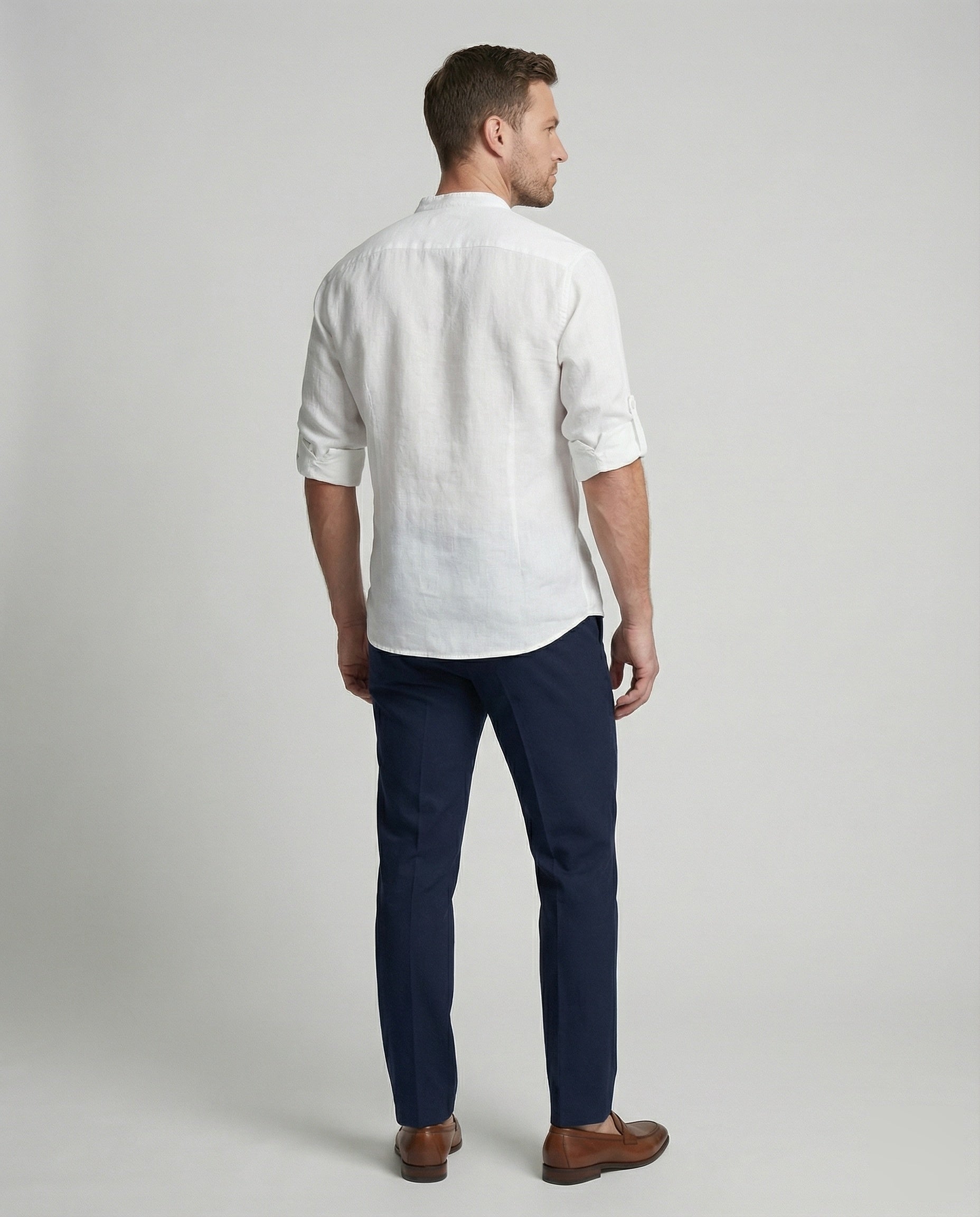 Maqiato | Men's Linen-Blend Henley Shirt
