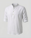Maqiato | Men's Linen-Blend Henley Shirt