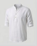 Maqiato | Men's Linen-Blend Henley Shirt