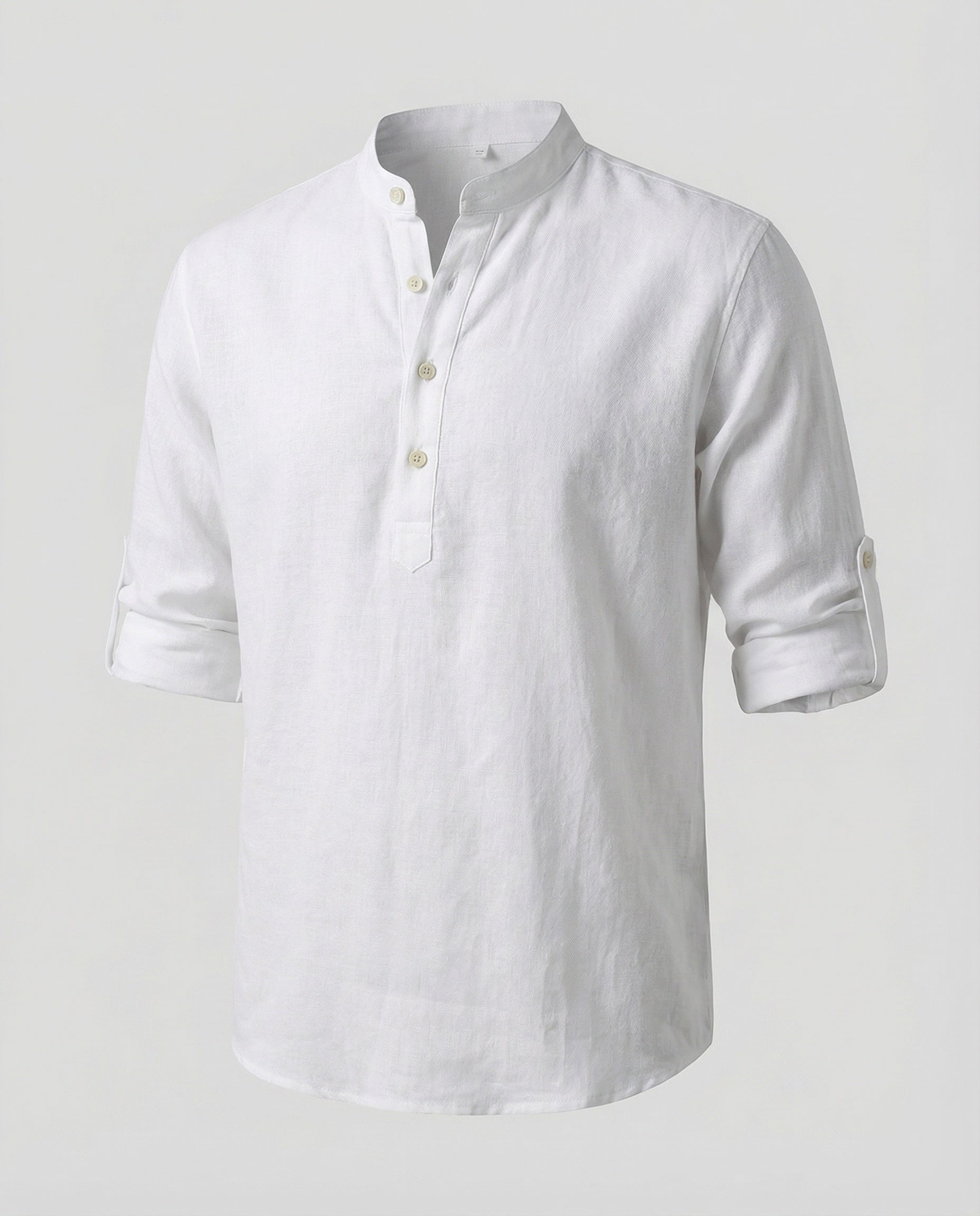 Maqiato | Men's Linen-Blend Henley Shirt