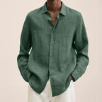 Maqiato | Men's Linen Blend Long Sleeve Shirt