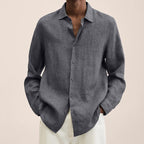 Maqiato | Men's Linen Blend Long Sleeve Shirt