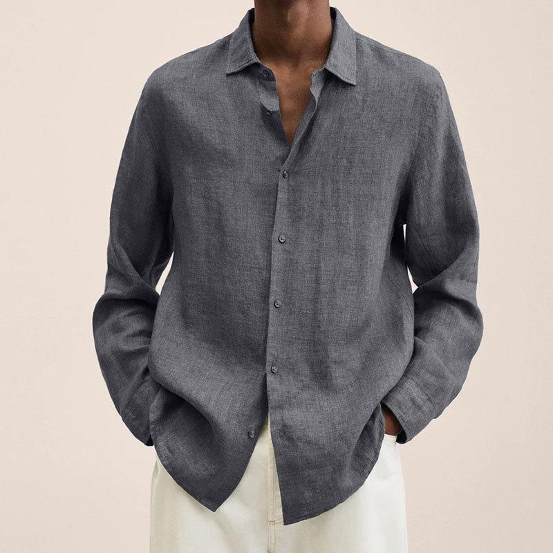 Maqiato | Men's Linen Blend Long Sleeve Shirt