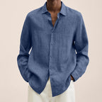 Maqiato | Men's Linen Blend Long Sleeve Shirt