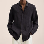 Maqiato | Men's Linen Blend Long Sleeve Shirt