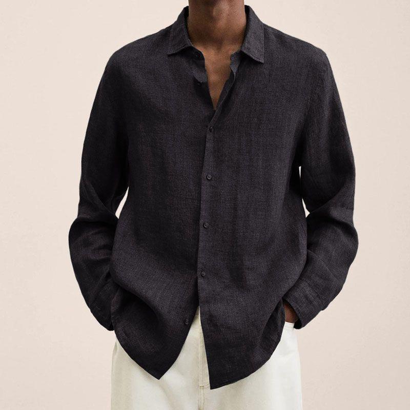 Maqiato | Men's Linen Blend Long Sleeve Shirt