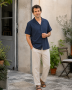 Maqiato | Men's Linen Blend Shirt & Shorts Set