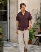 Maqiato | Men's Linen Blend Shirt & Shorts Set