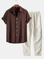 Maqiato | Men's Linen Blend Summer Set