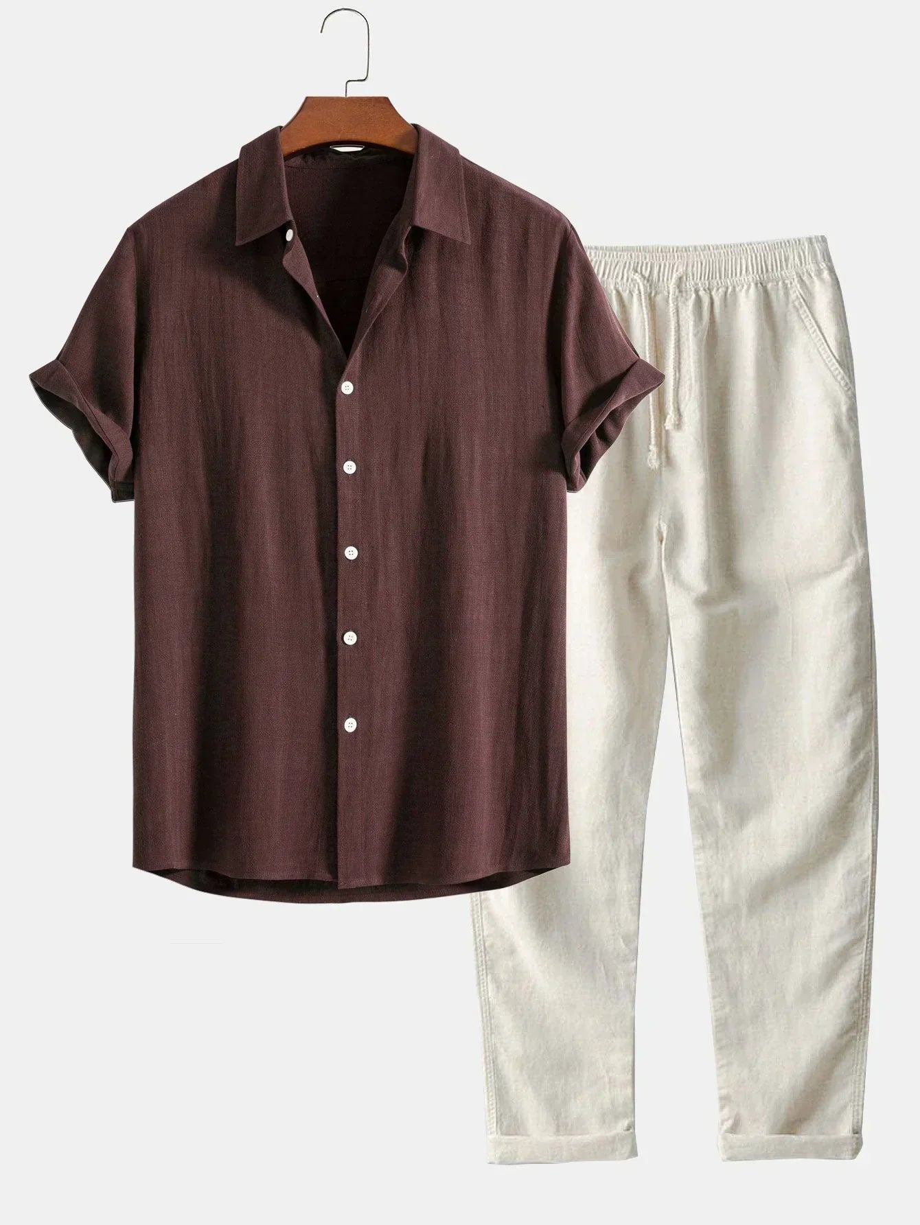 Maqiato | Men's Linen Blend Summer Set