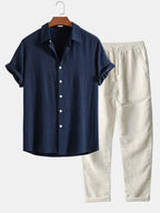 Maqiato | Men's Linen Blend Summer Set