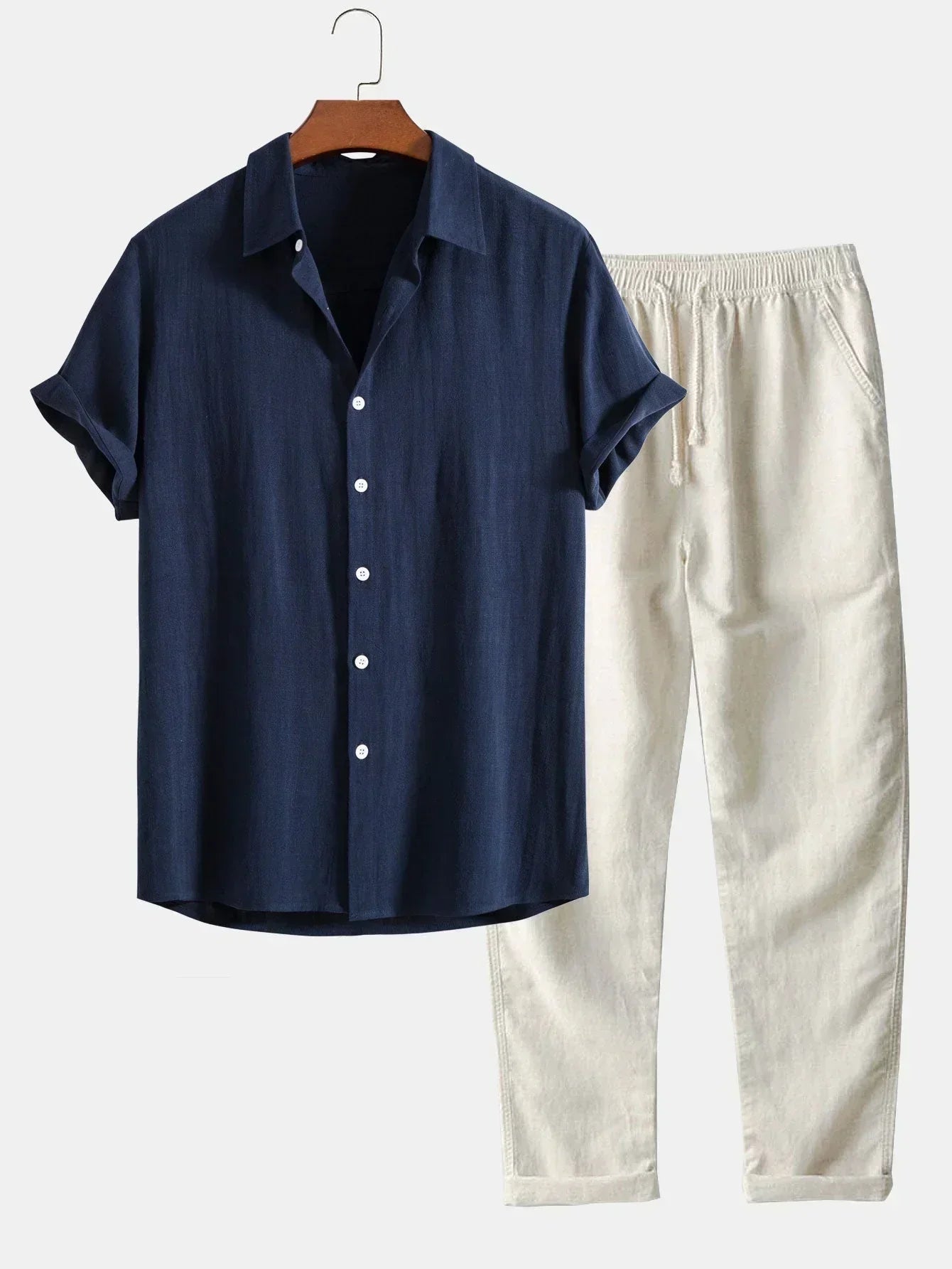 Maqiato | Men's Linen Blend Summer Set