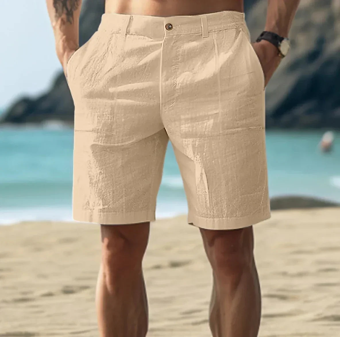 Maqiato | Men's Linen Blend Summer Shorts