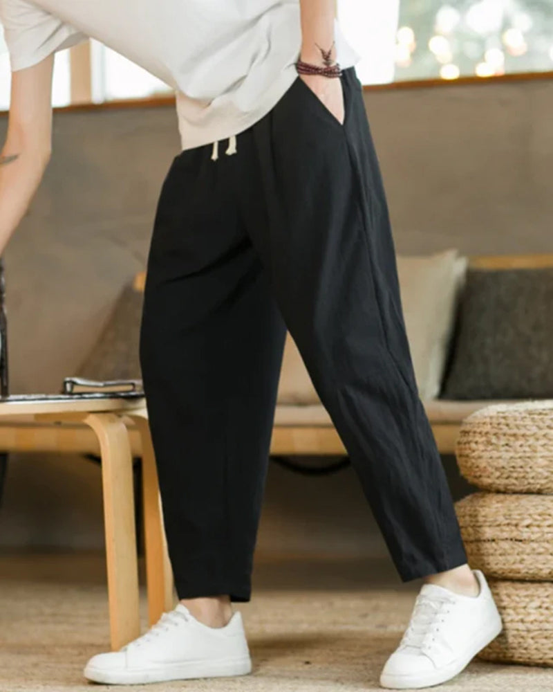 Maqiato | Men's Linen Pants - Wide Leg