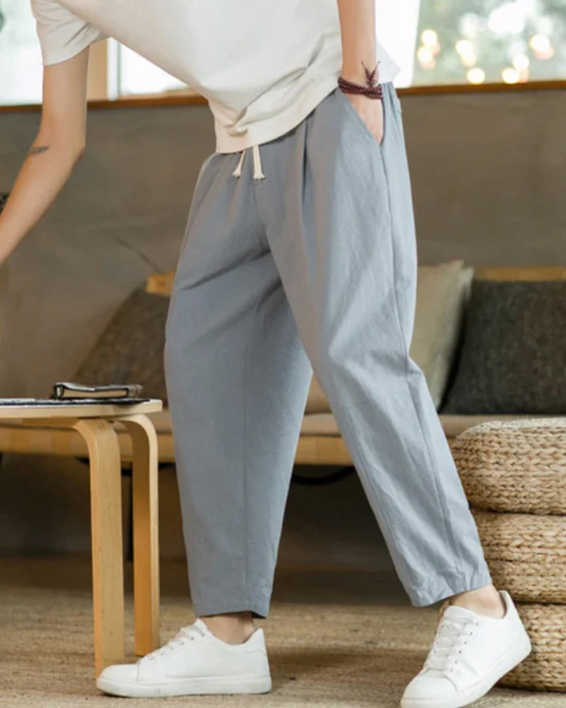 Maqiato | Men's Linen Pants - Wide Leg